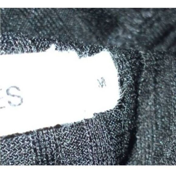 AVEC LES FILLES RIBBED BLACK COLD SHOULDER BODYCON LONG SLEEVE DRESS SZ.M EUC. - Picture 10 of 10